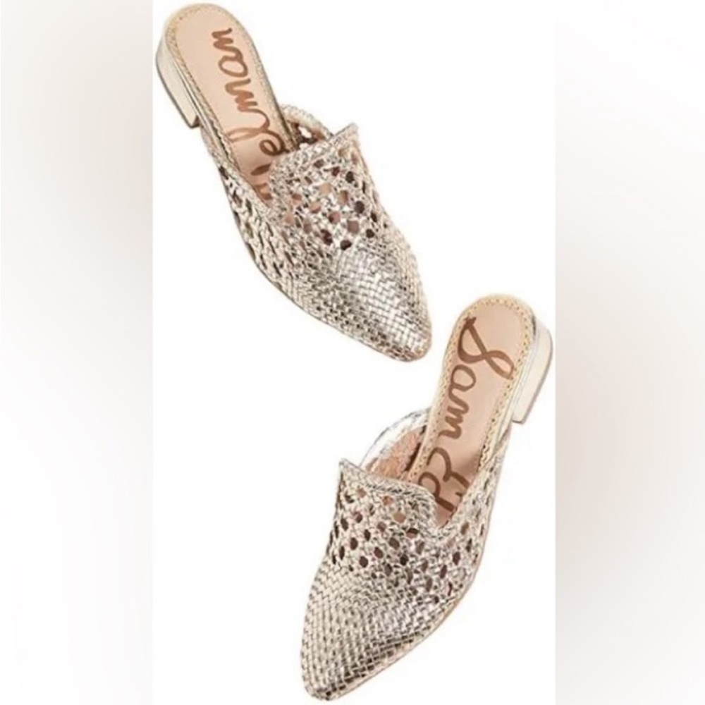 Sam Edelman Navya gold mules